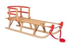 Rodelberg® Räder-Bausatz für Holzschlitten, Schlitten Räder-Set, +, Zubehör