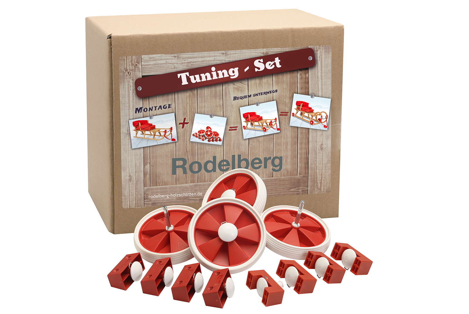 Roll Rodel Bausatz für Holzschlitten - 4 Räder – Mami Poppins